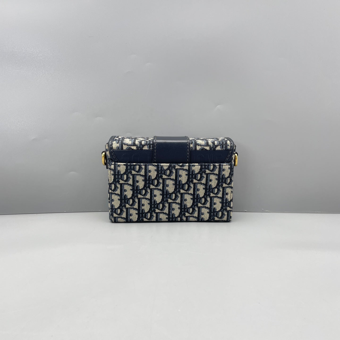 Dior - 30 Montaigne Mini Box Bag - Dior Oblique jacquard canvas with calfskin leather trim - Navy - (mini)