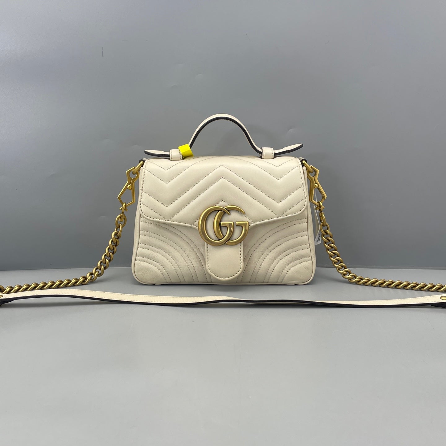Gucci - GG Marmont Mini Messenger Bag - Leather - White - (mini)
