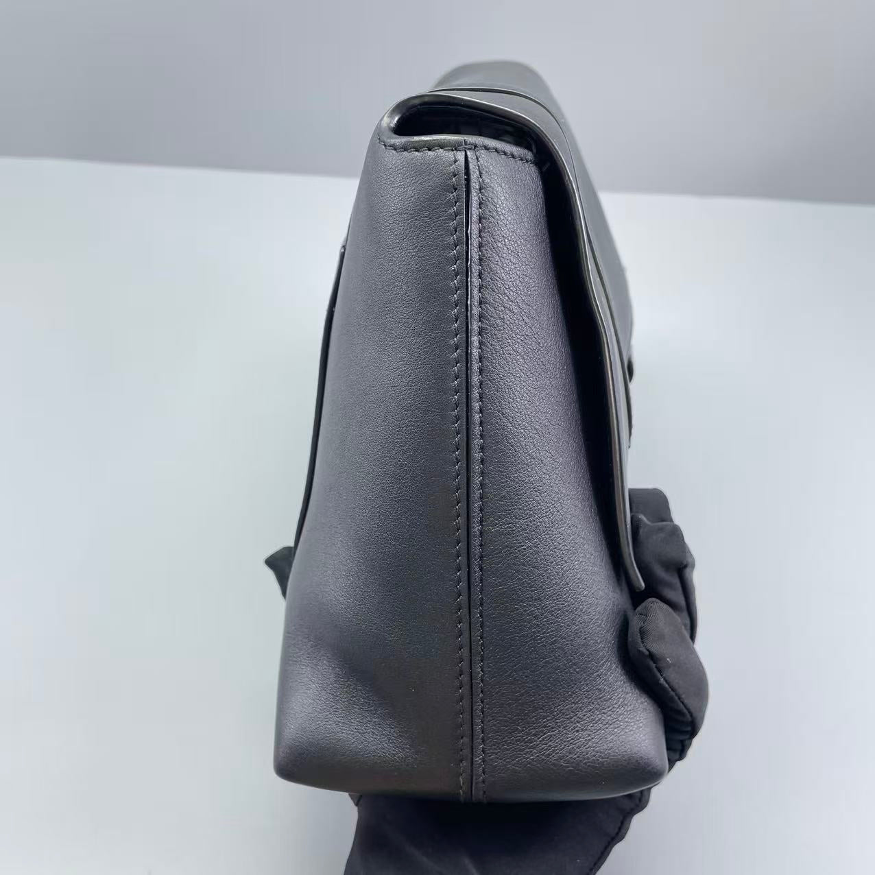 Balenciaga - Crush Shoulder Bag - Leather - Black - (small)