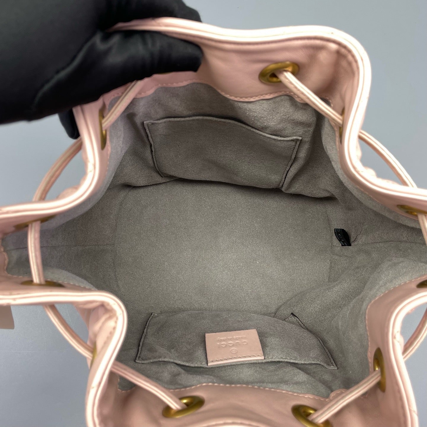 Gucci - GG Marmont Matelassé Bucket Bag - Leather - Pink - (Small)