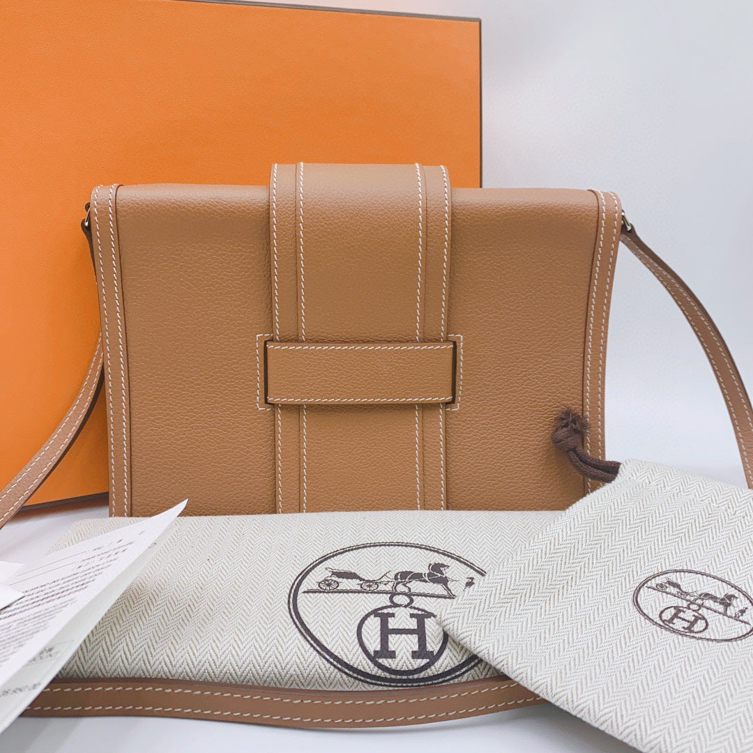 Hermès - H Passant - Evercolor calfskin leather - Golden Brown - (mini)
