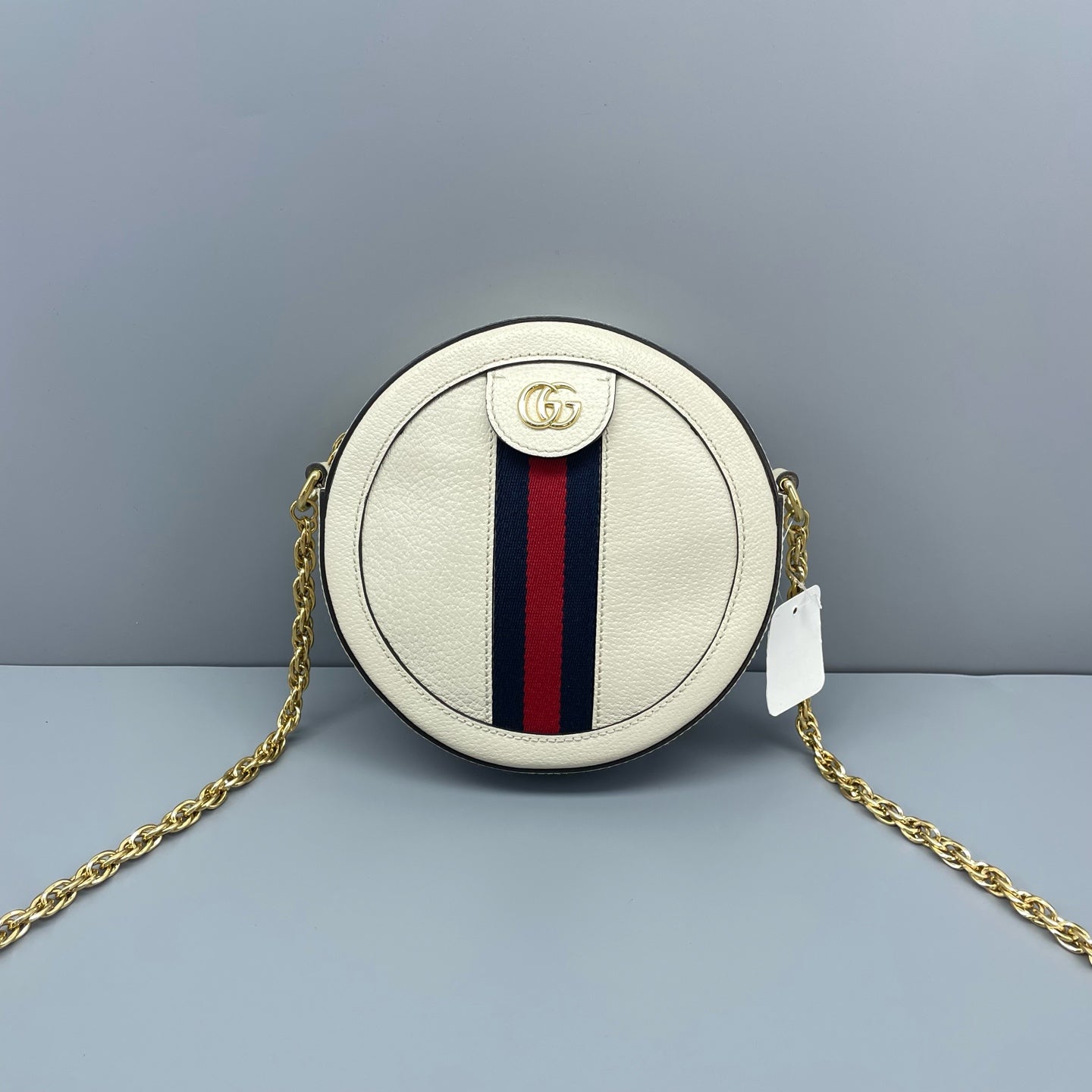 Gucci - Marmont Round Shoulder Bag - Grained leather - White - (mini)