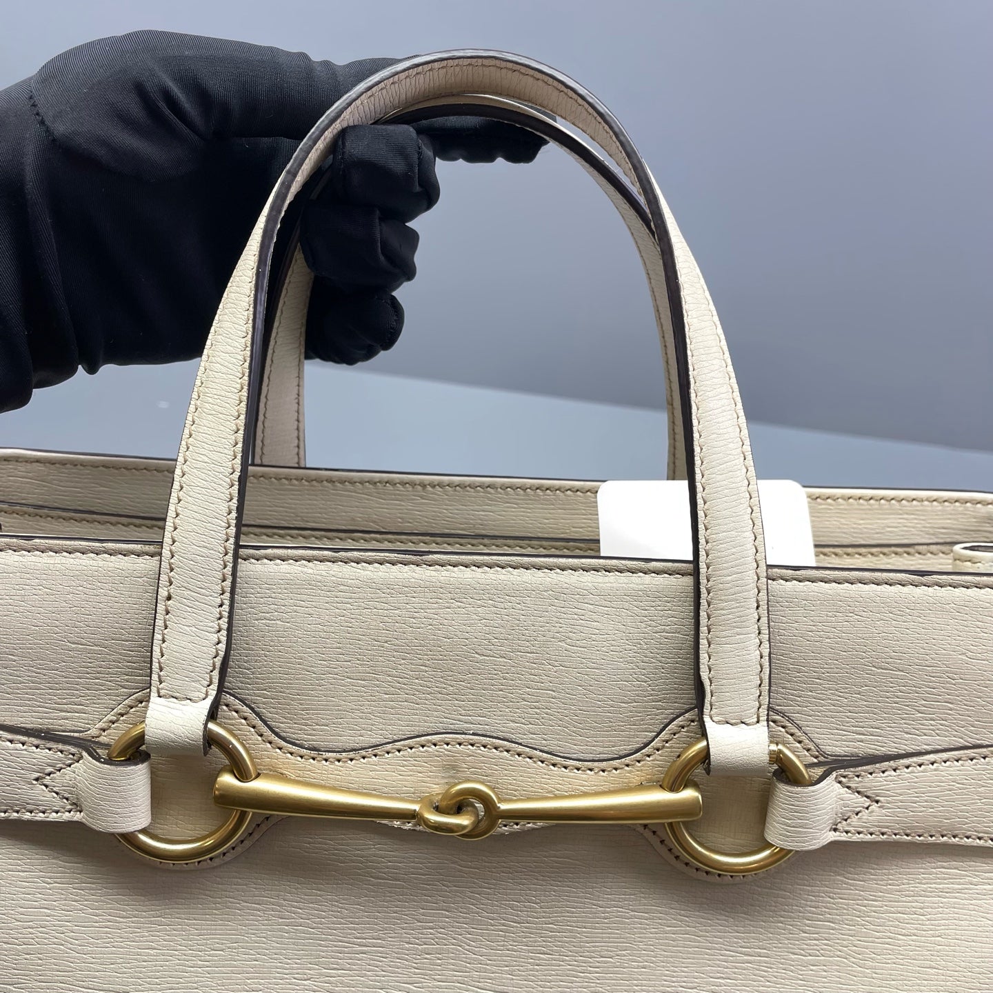 Gucci - 1955 Horsebit Handbag - Leather - White - (Medium)
