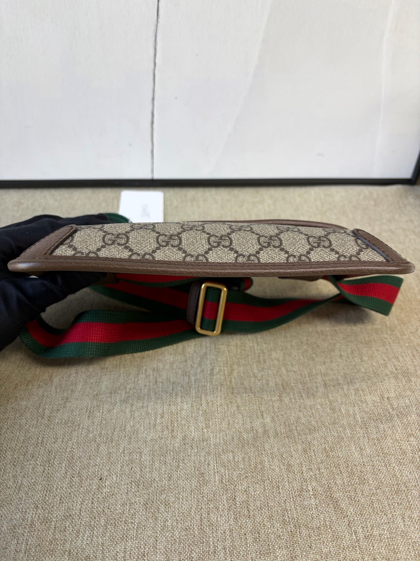 Gucci - GG Supreme Tiger Head Belt Bag - Coated canvas with leather trim - Beige - (small)