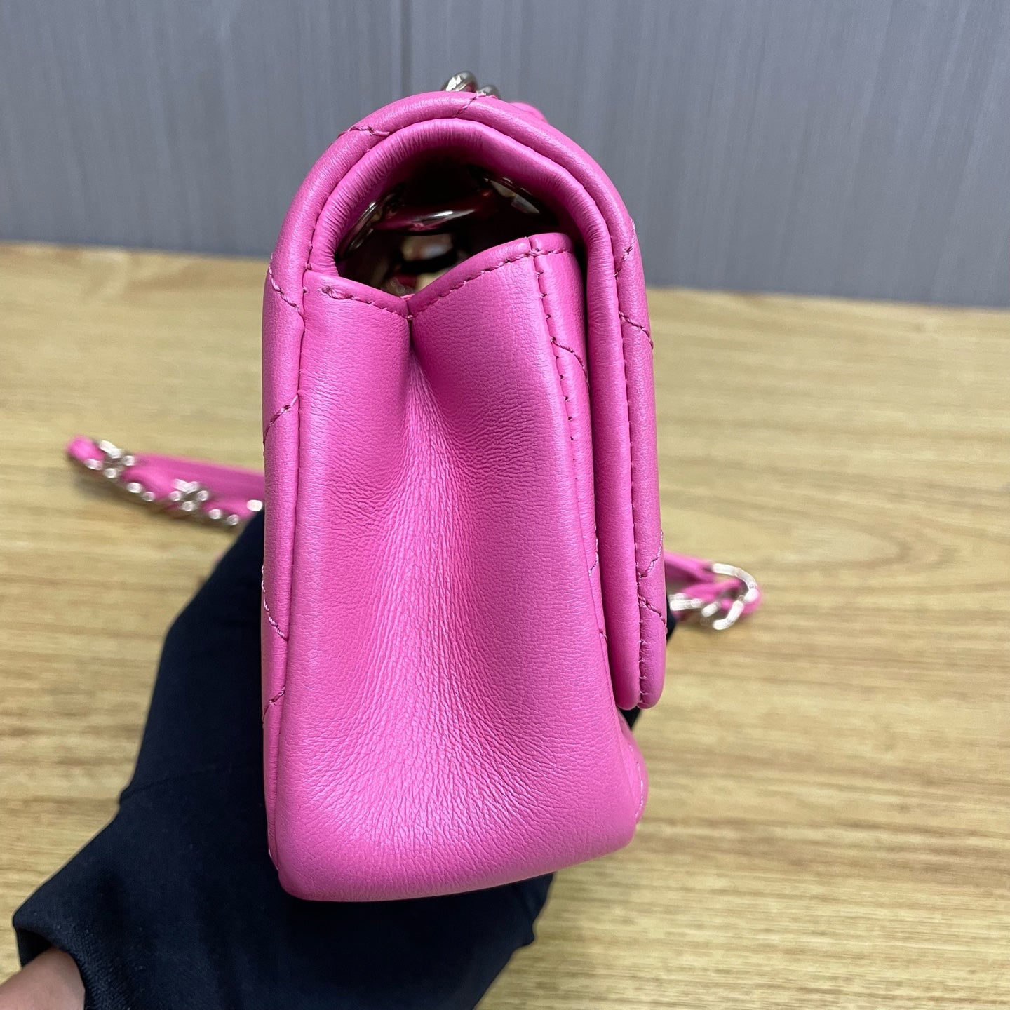 Chanel - Classic Flap Mini (Large Rectangular) - Lambskin leather - Pink - (mini)