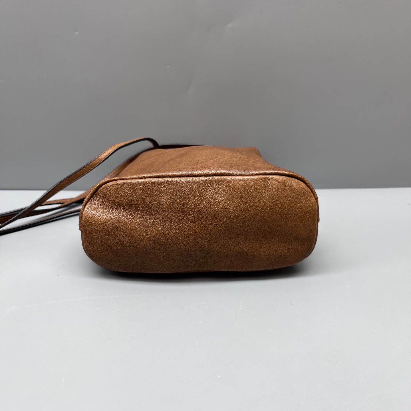 Miu Miu - Drawstring Mini Bucket Bag - Grained leather - Brown - (mini)