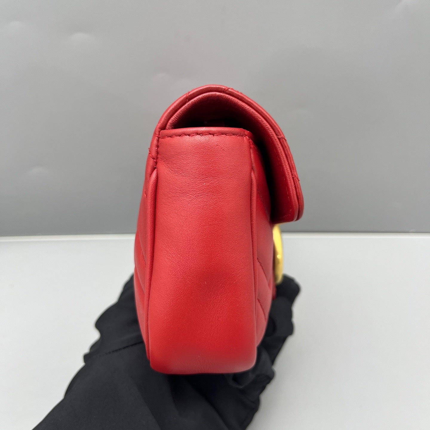 Gucci - Marmont Super Mini Bag - Leather - Red - (mini)