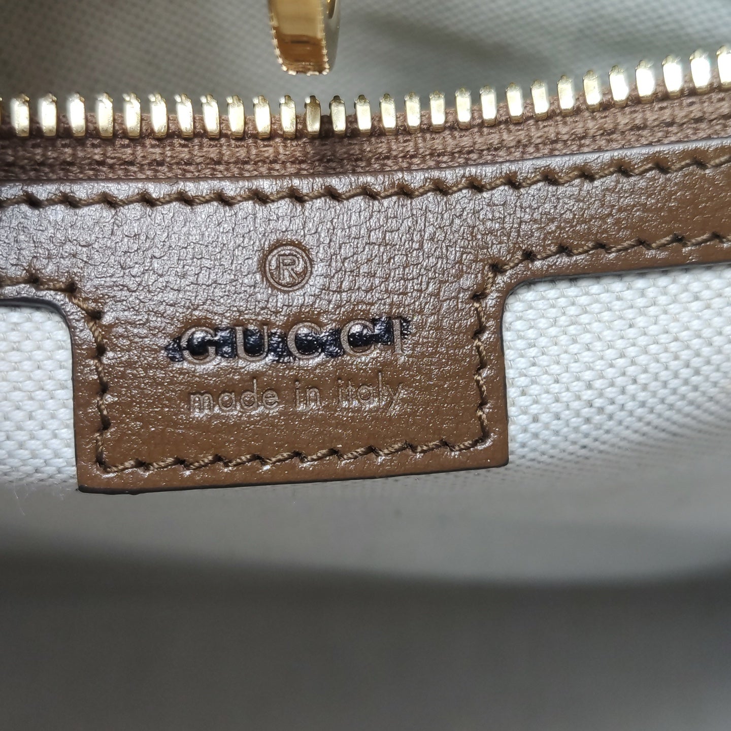 Gucci - Interlocking Double G Tote Bag - GG Supreme canvas with leather trim - Beige and Brown - (Large)