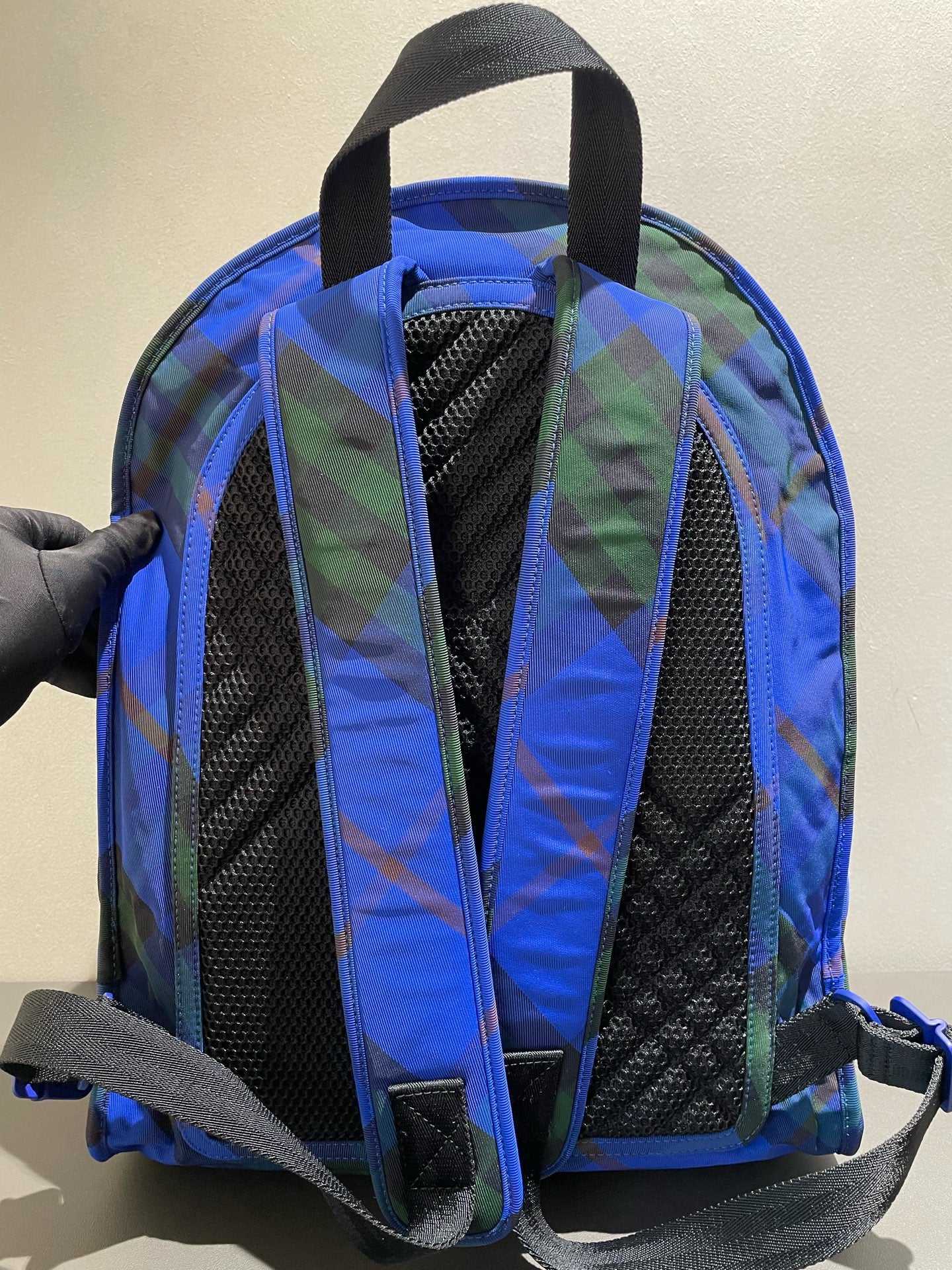 Burberry - Classic Plaid Backpack - Canvas - Blue - (large)