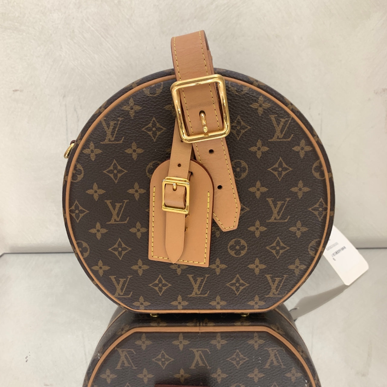 Louis Vuitton - Petite Boite Chapeau - Monogram coated canvas with natural Vachetta leather trim - Brown - (mini)