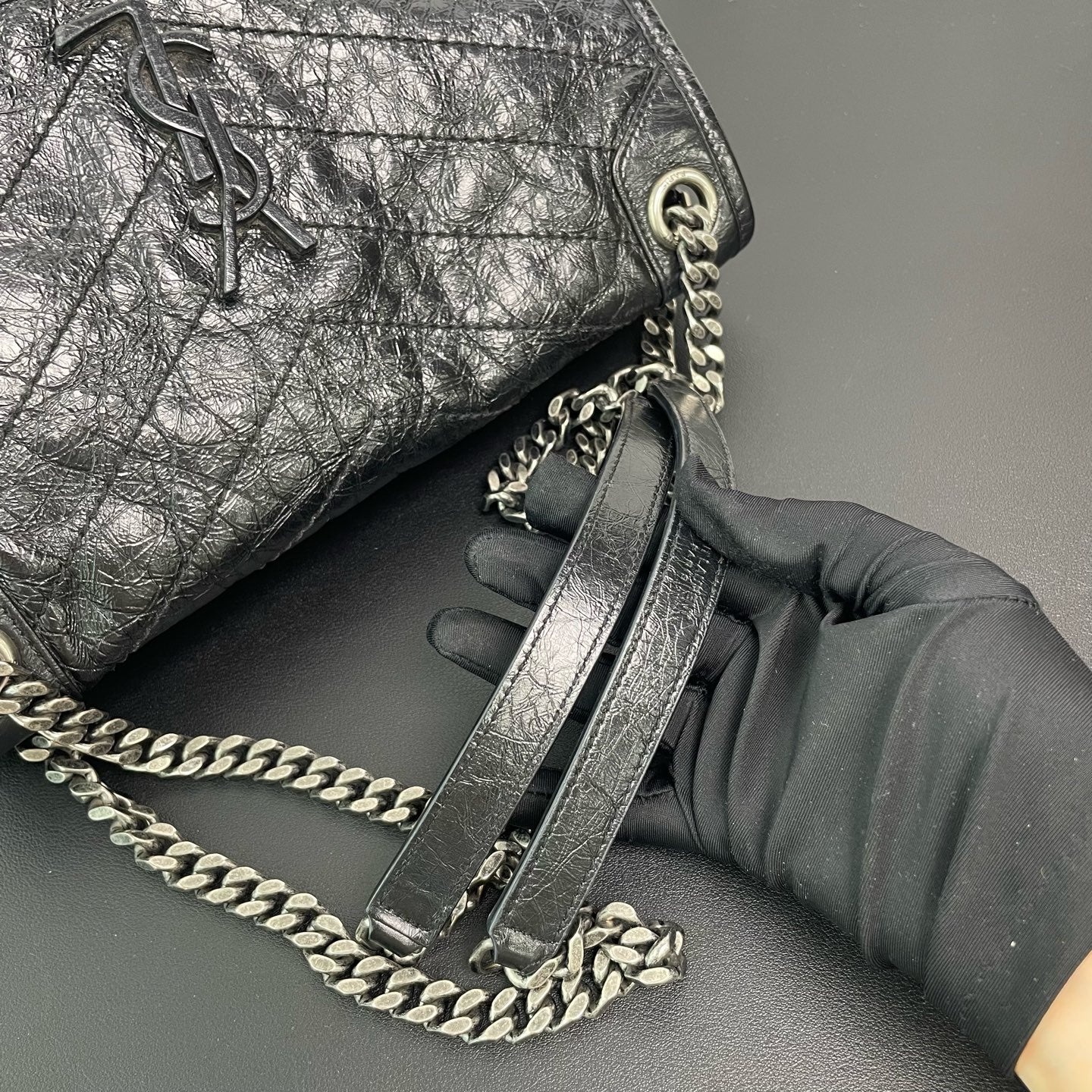 Saint Laurent - Niki - Leather - Black - (medium)