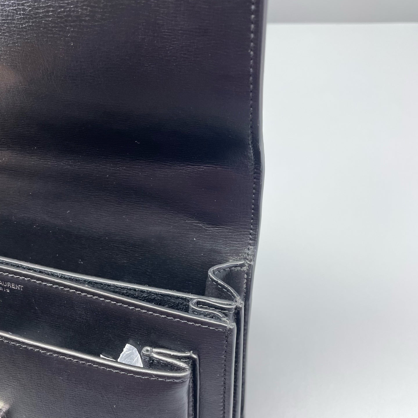 Saint Laurent - Sunset Medium - Grained calfskin leather - Black - (medium)
