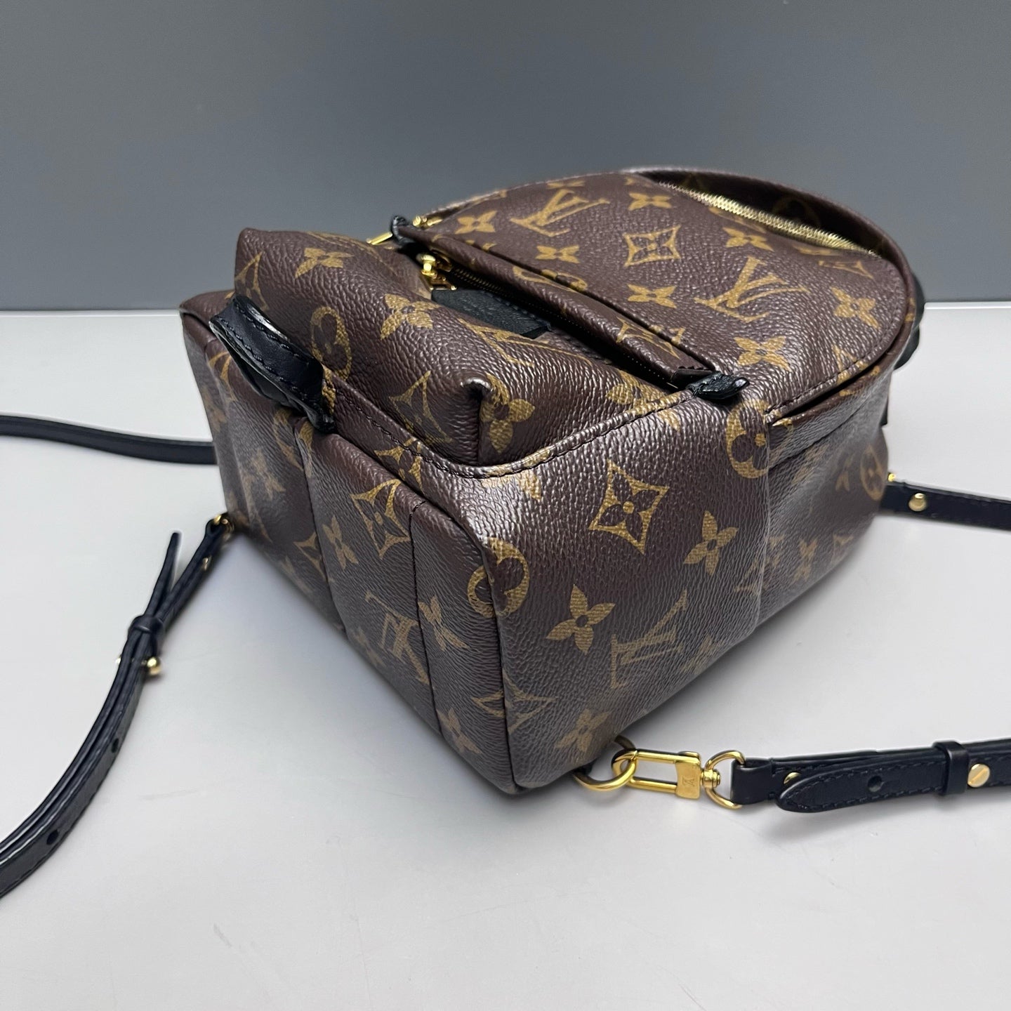 Louis Vuitton - Palm Springs Mini Backpack - Monogram coated canvas with leather trim - Brown - (mini)