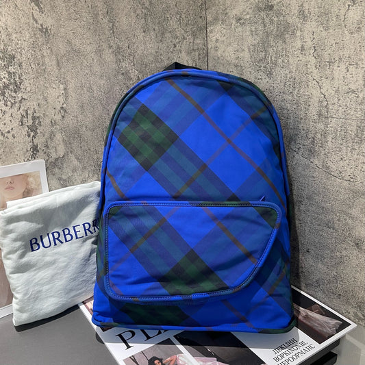 Burberry - Classic Plaid Backpack - Canvas - Blue - (large)