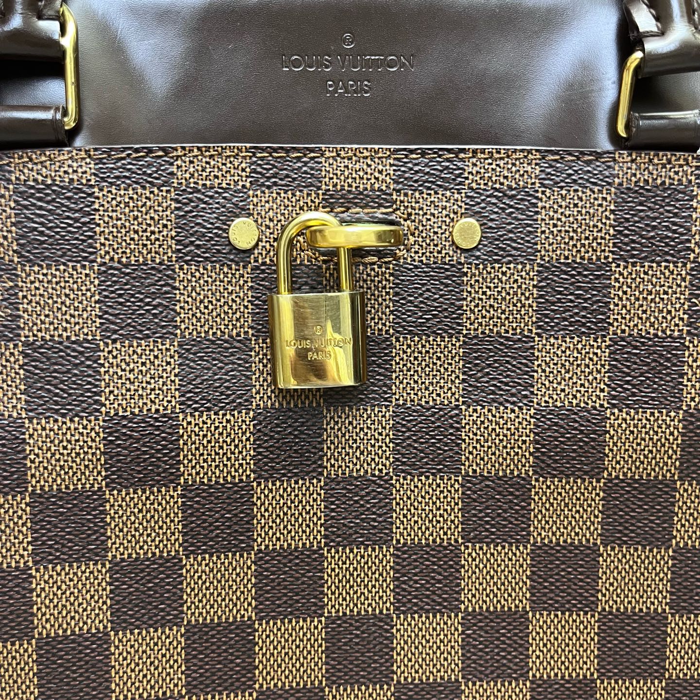 Louis Vuitton - Rivoli - Damier Ebene canvas with smooth leather trim - Brown - (medium)