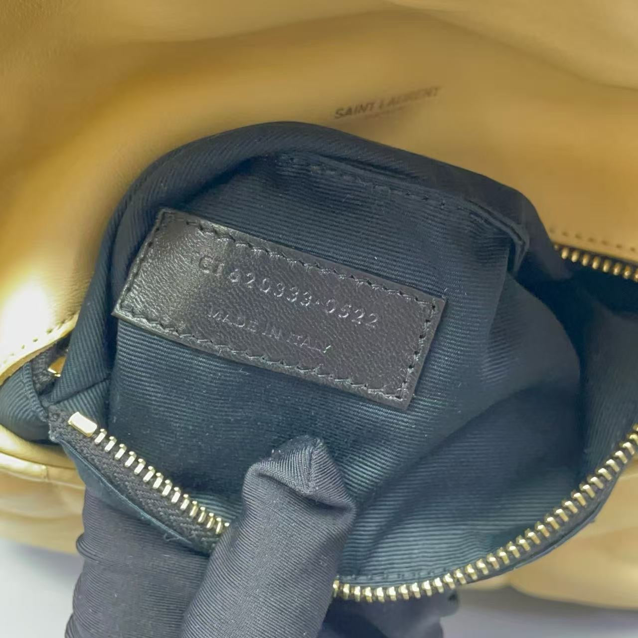Saint Laurent - Loulou Puffer Mini - Lambskin leather - Beige - (mini)