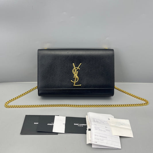 Saint Laurent - Kate Bag - Grained leather - Black - (medium)
