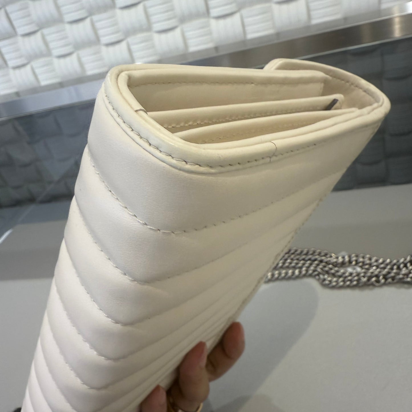 Gucci - Marmont Matelassé Leather Wallet On Chain (WOC) - Leather - White - (mini)