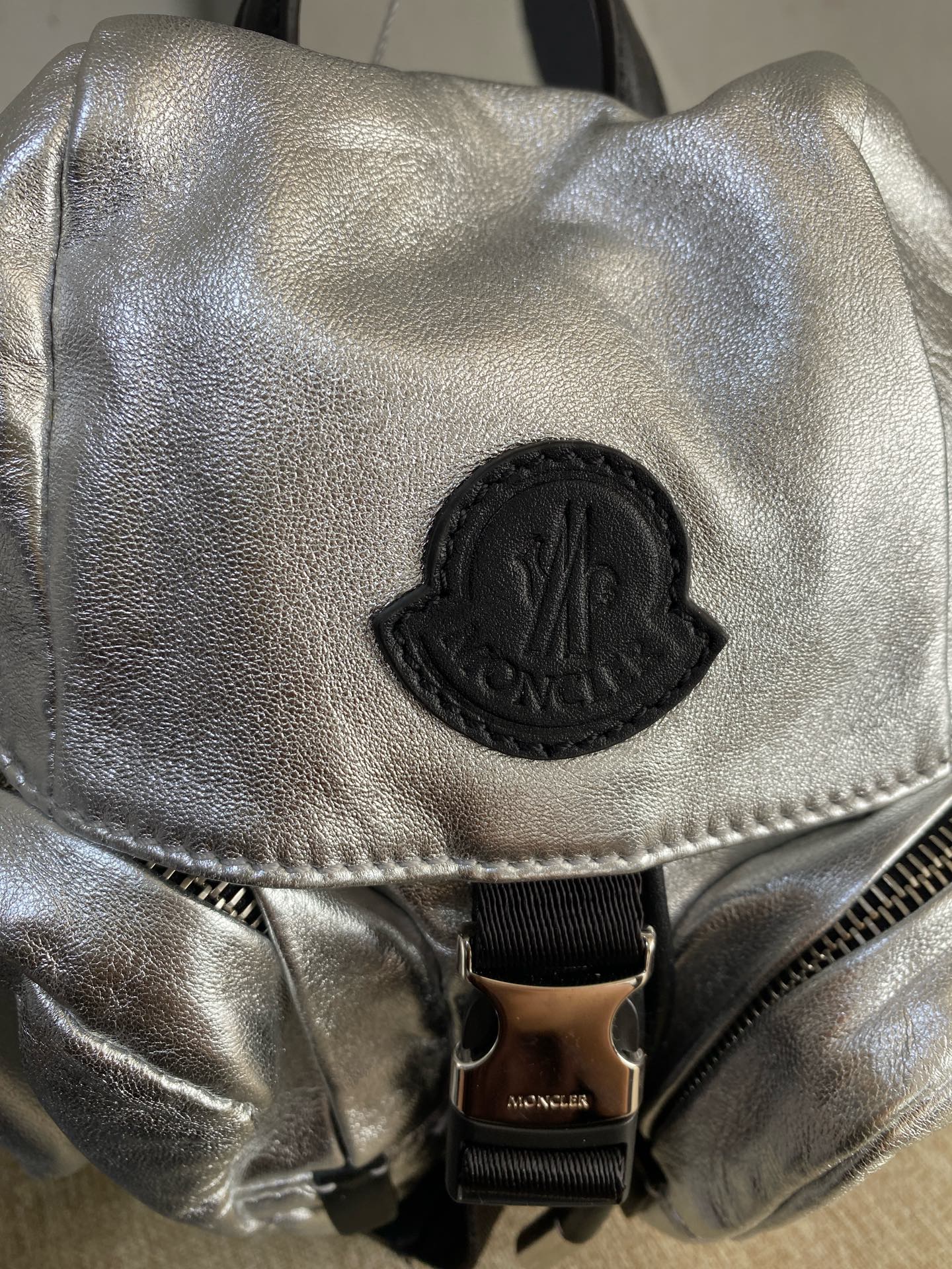 Moncler - Mini Dauphine - Metallic leather - Silver - (mini)