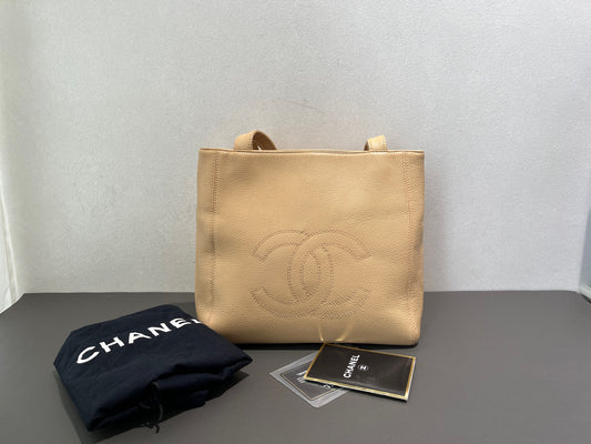 Chanel - Vintage Caviar Skin Tote - Caviar leather - Beige - (medium)