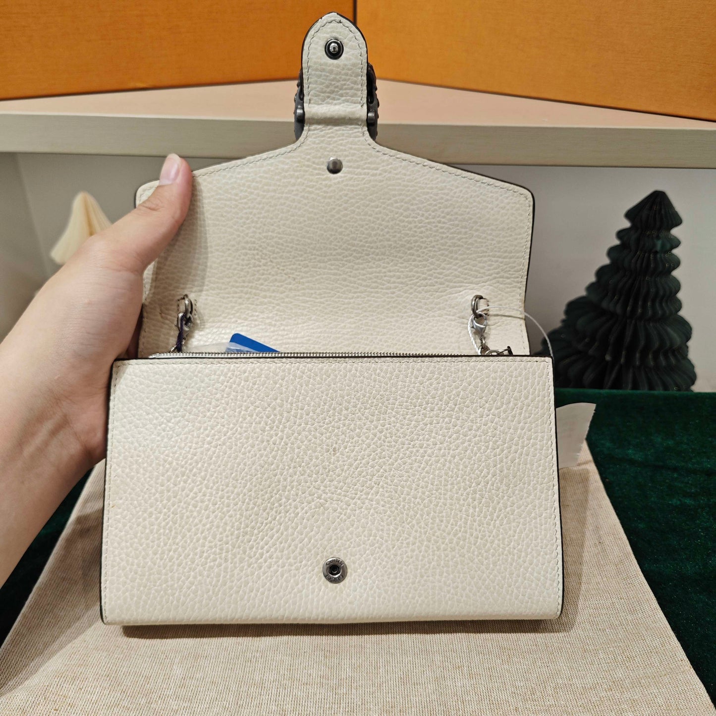 Gucci - Dionysus Wallet on Chain (WOC) - Grained leather - Off-white - (mini)