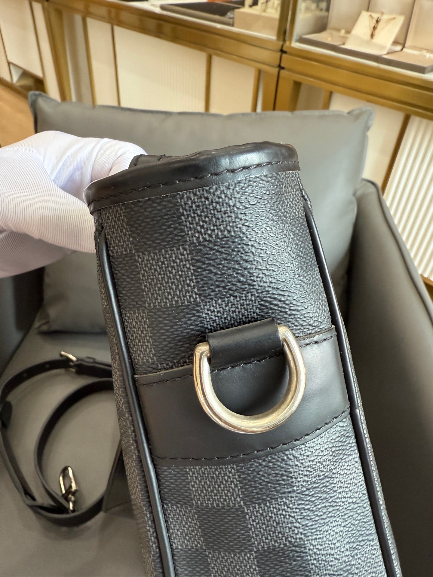 Louis Vuitton - Porte-Documents Jour - Damier Graphite coated canvas with leather trim - Grey - (Medium)