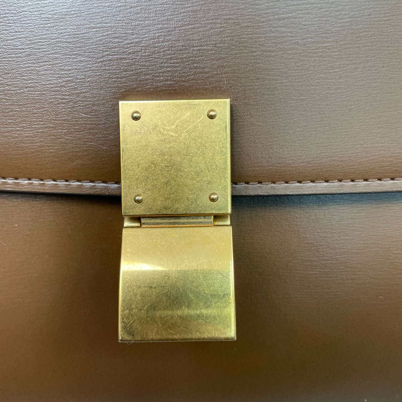 Celine - Classic Box Bag - Leather - Brown - (small)