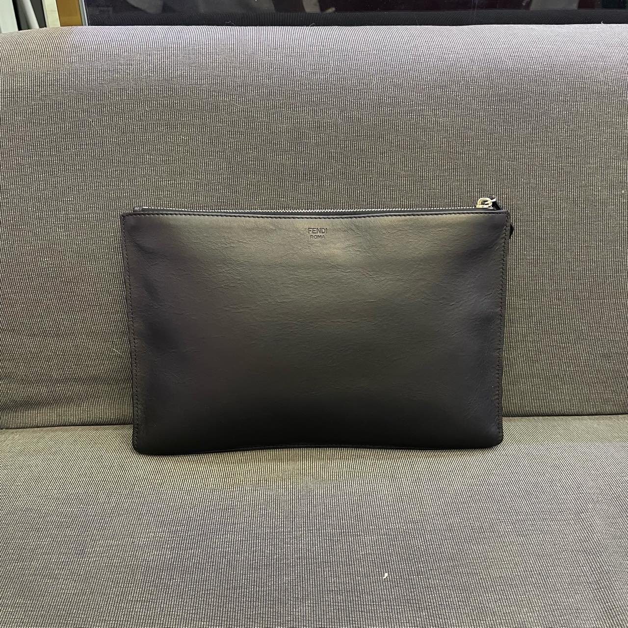 Fendi - Monster Pouch - Leather - Black - (medium)