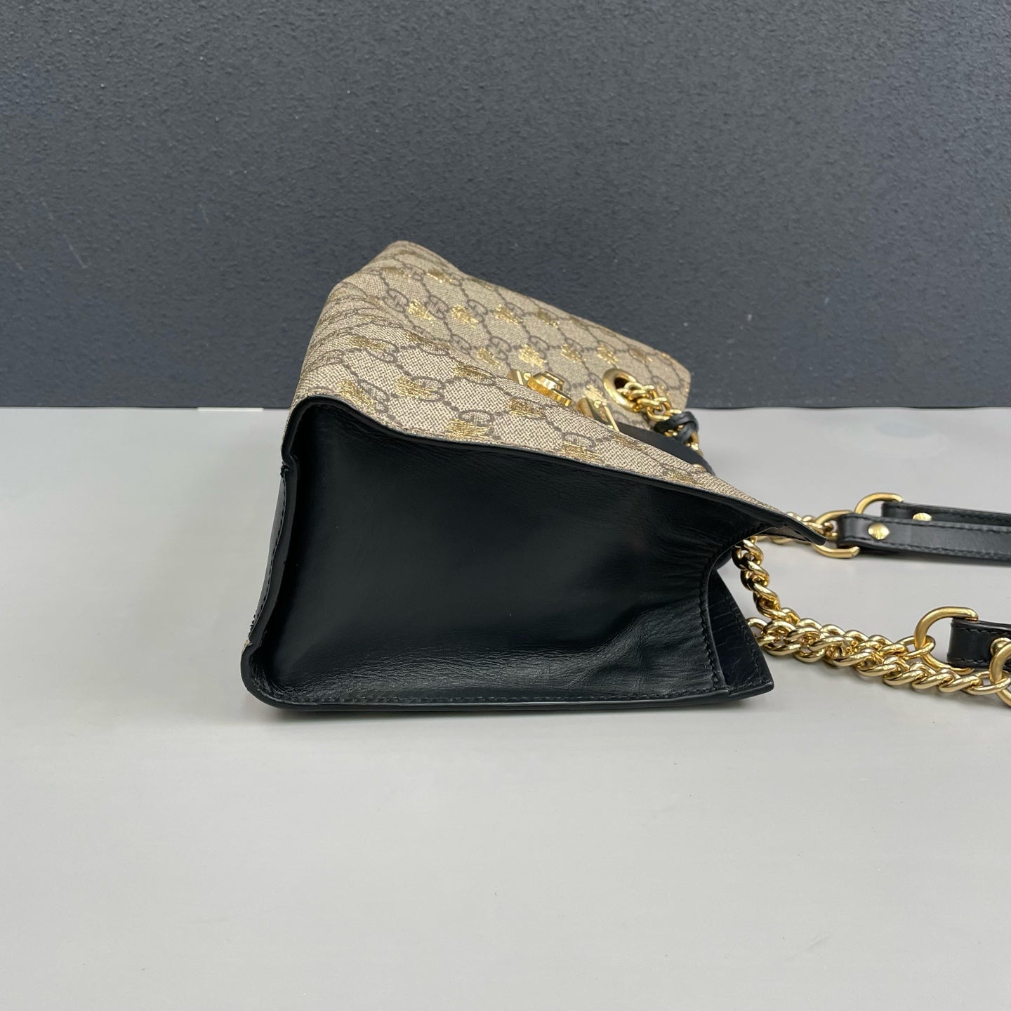 Gucci - Padlock Gilded Bee Tote Bag - GG Supreme coated canvas with leather trim - Multicolour - (small)