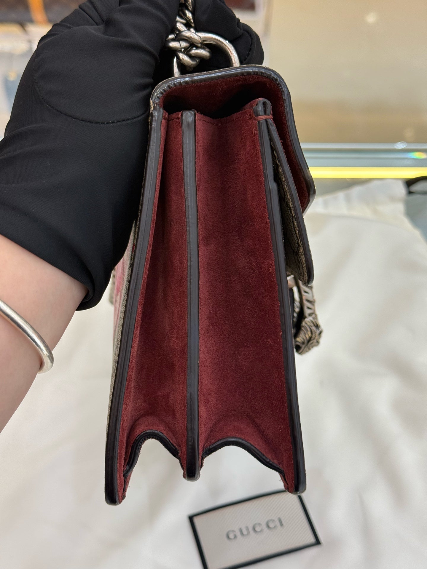 Gucci - Dionysus Shoulder Bag with Geranium Print - GG Supreme canvas with suede trim - Multicolour - (Medium)
