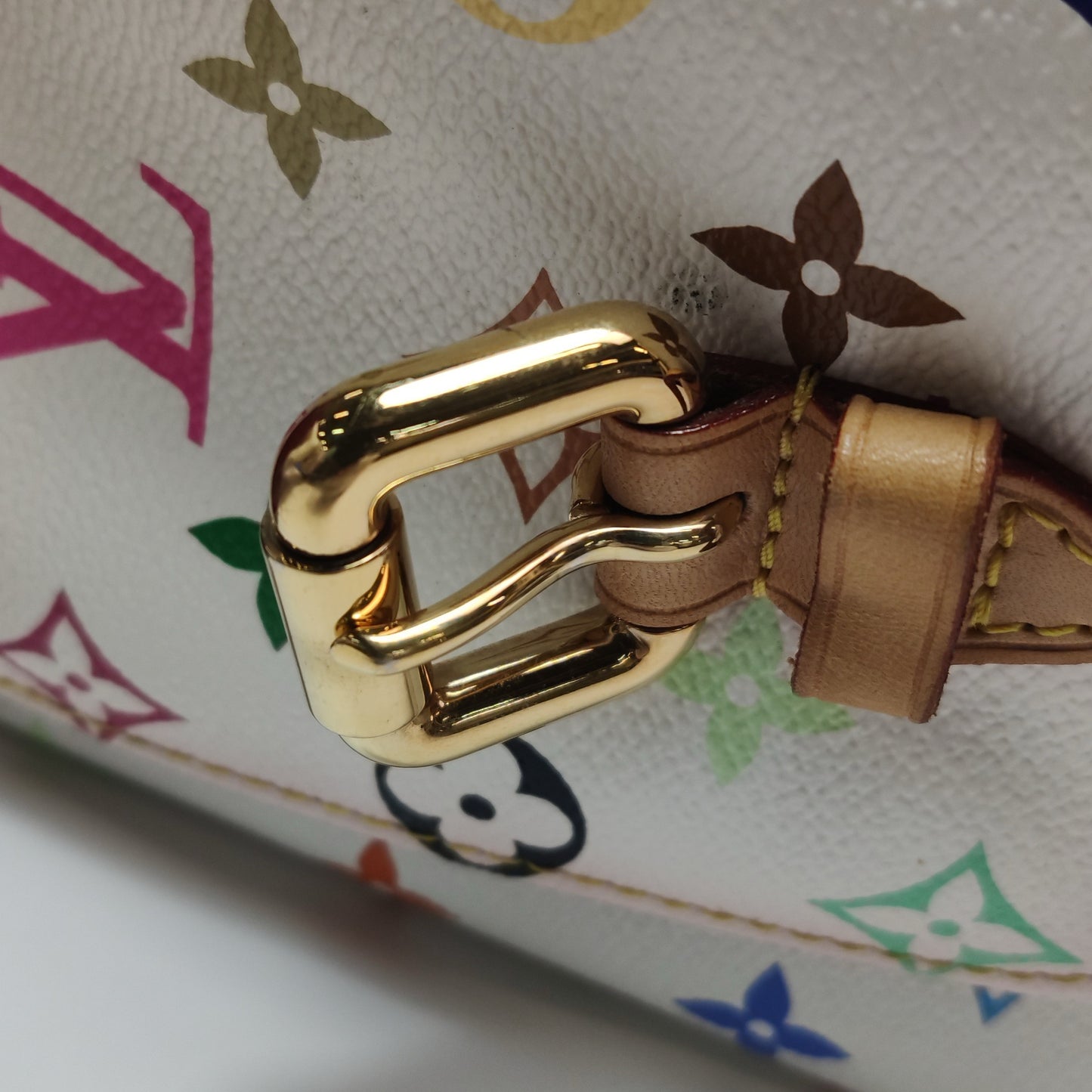 Louis Vuitton - Monogram Multicolore Bucket Bag - Coated canvas with vachetta leather trim - White - (Medium)