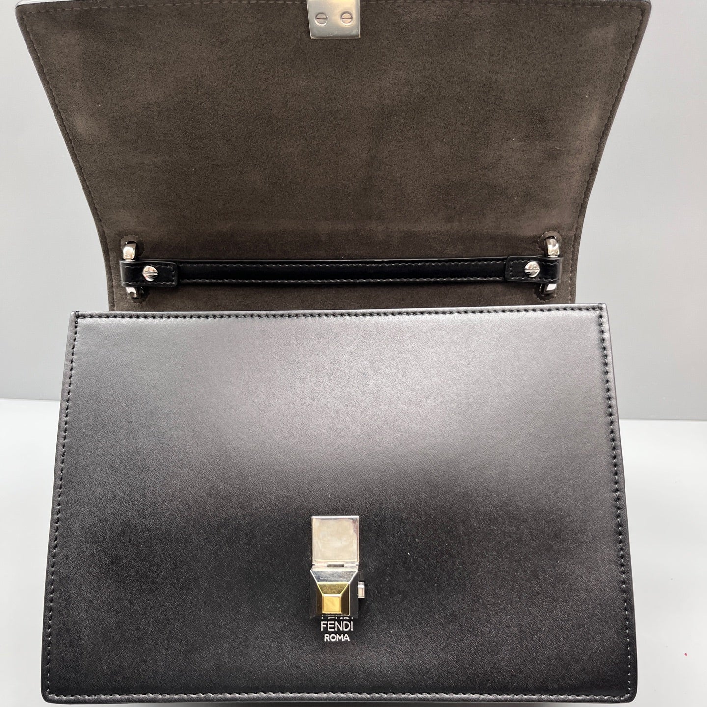 Fendi - Monster Messenger Bag - Leather - Black - (medium)