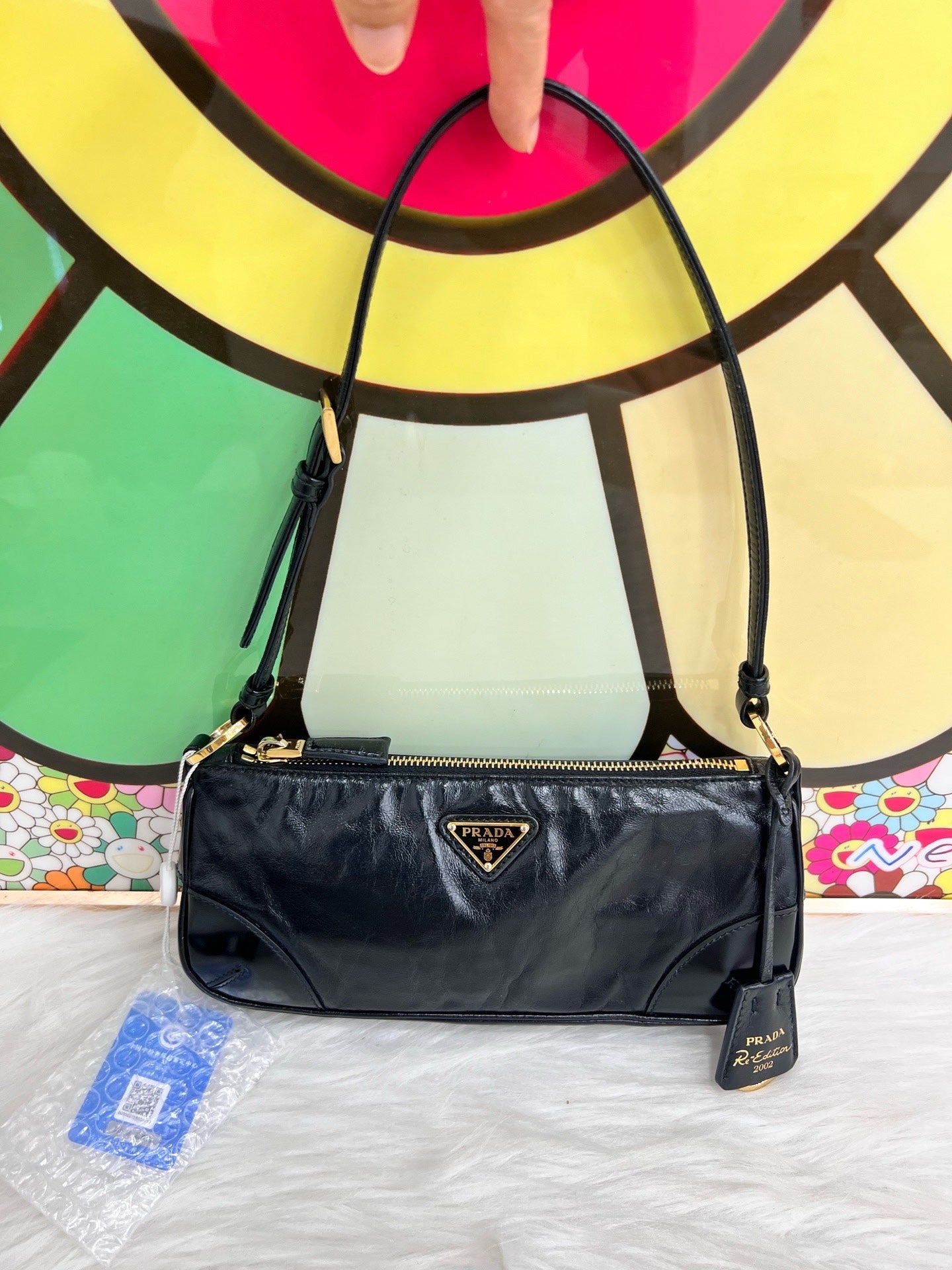 Prada - Re-Edition 2002 - Waxed leather - Black - (mini)