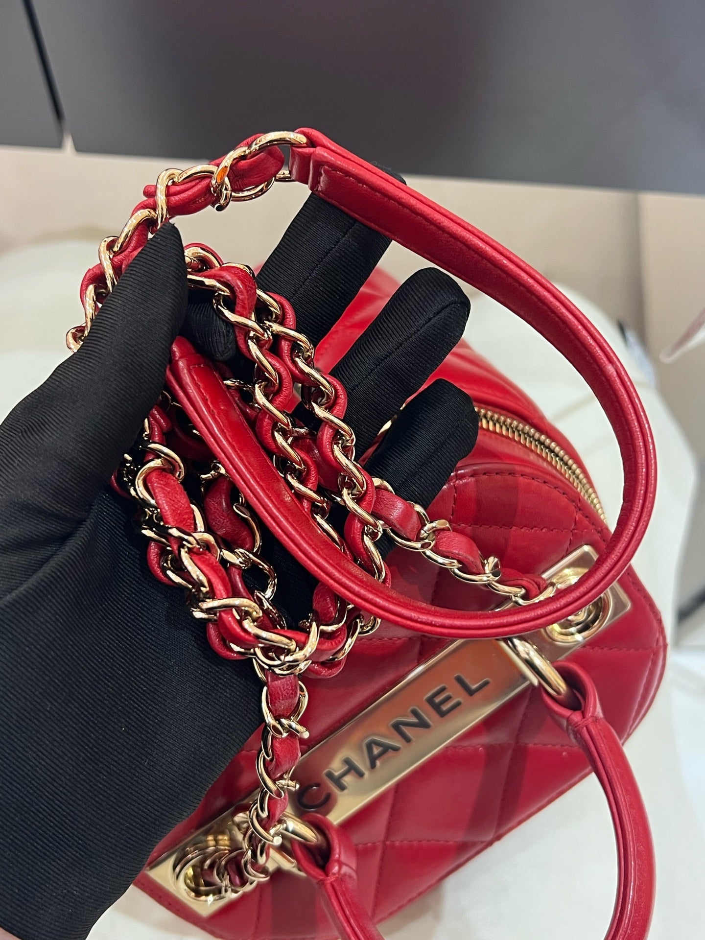 Chanel - Trendy CC Vanity Case - Lambskin leather - Red - (mini)