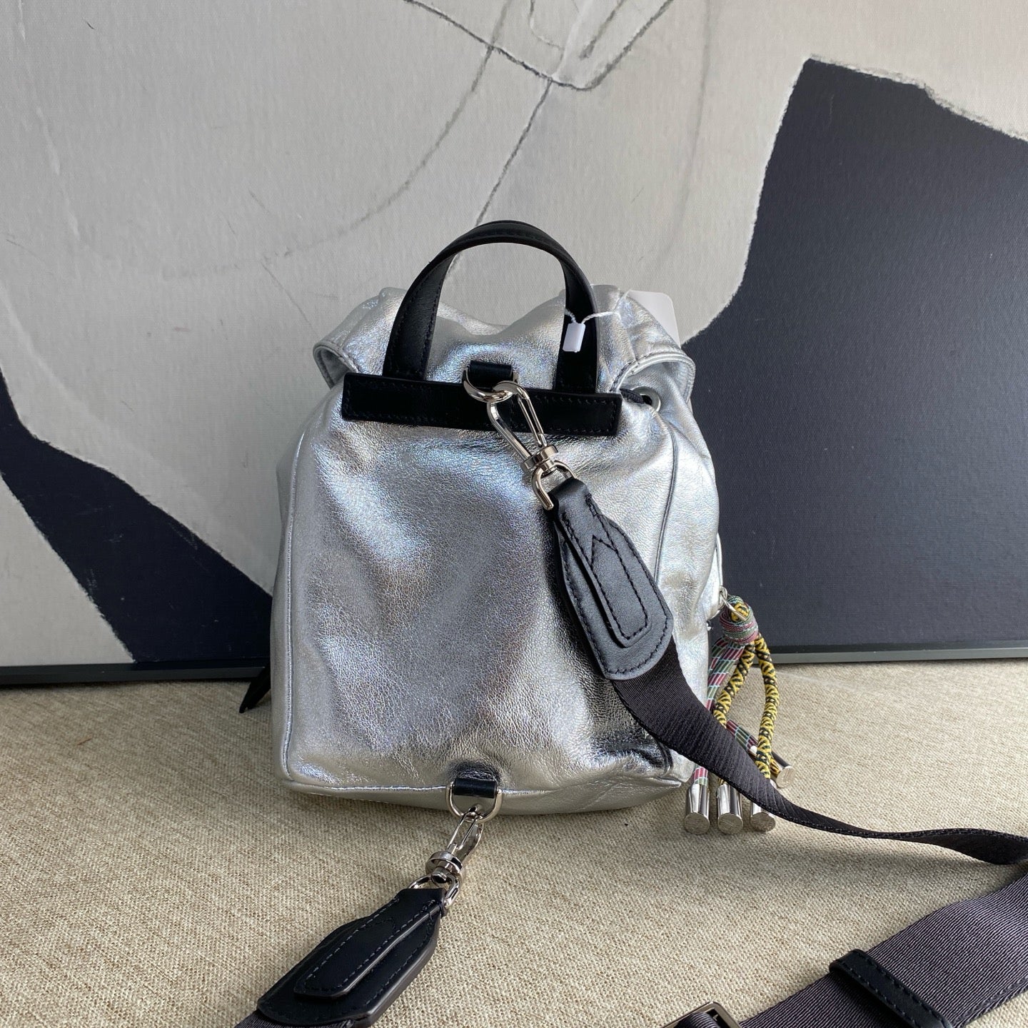 Moncler - Mini Dauphine - Metallic leather - Silver - (mini)