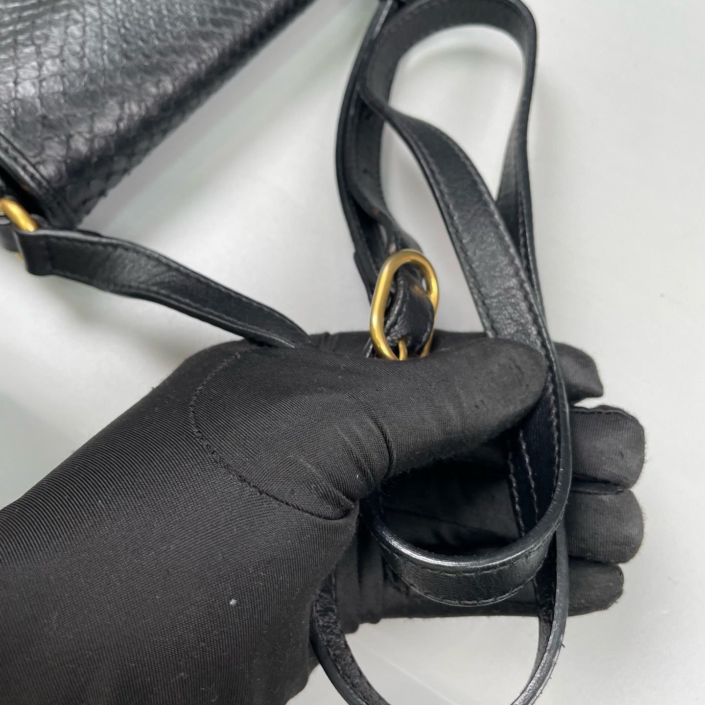 Gucci - GG Messenger Bag - Exotic leathers - Python and Leather - Black - (small)