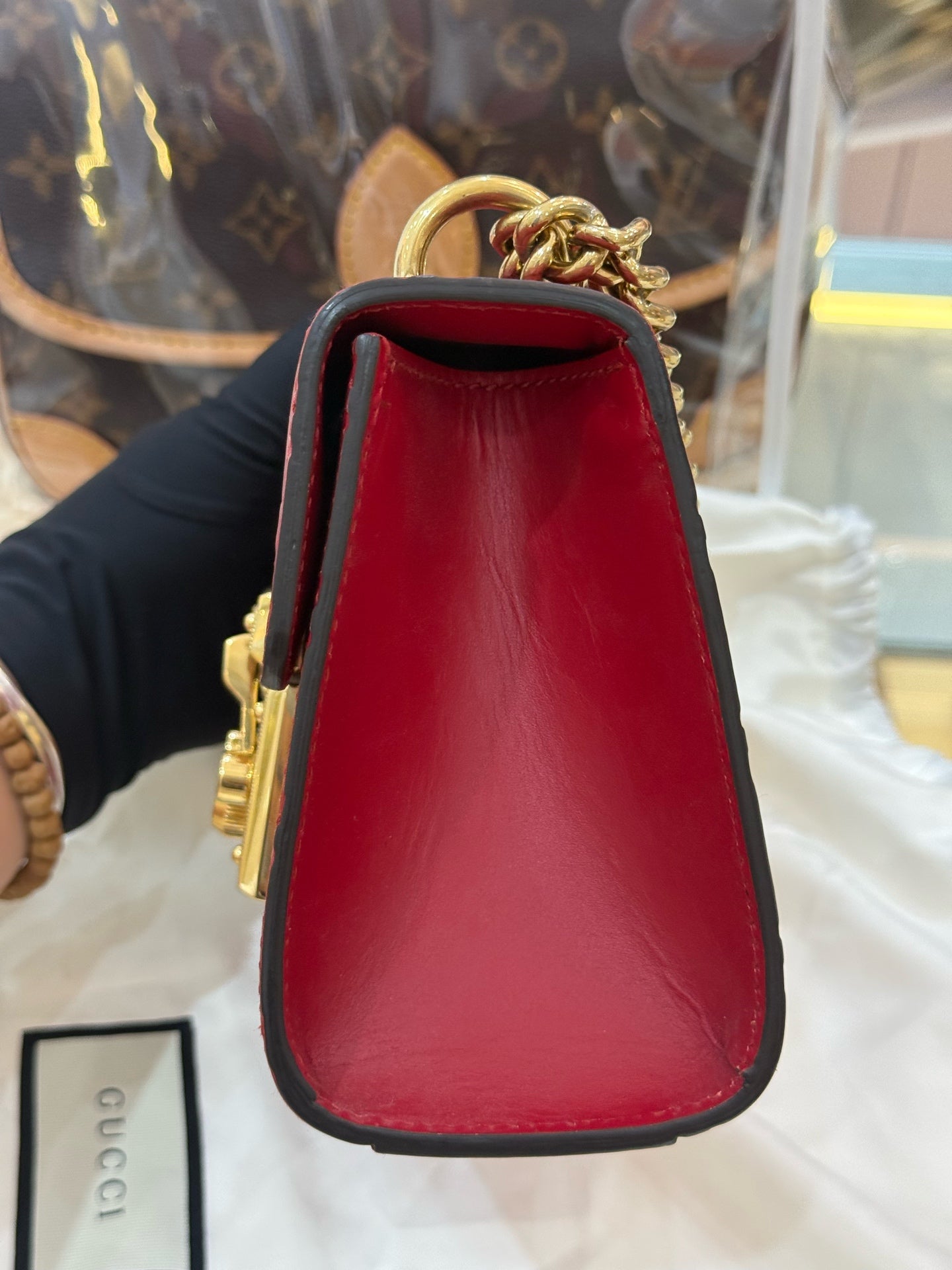 Gucci - Padlock - Guccissima embossed leather - Red - (small)