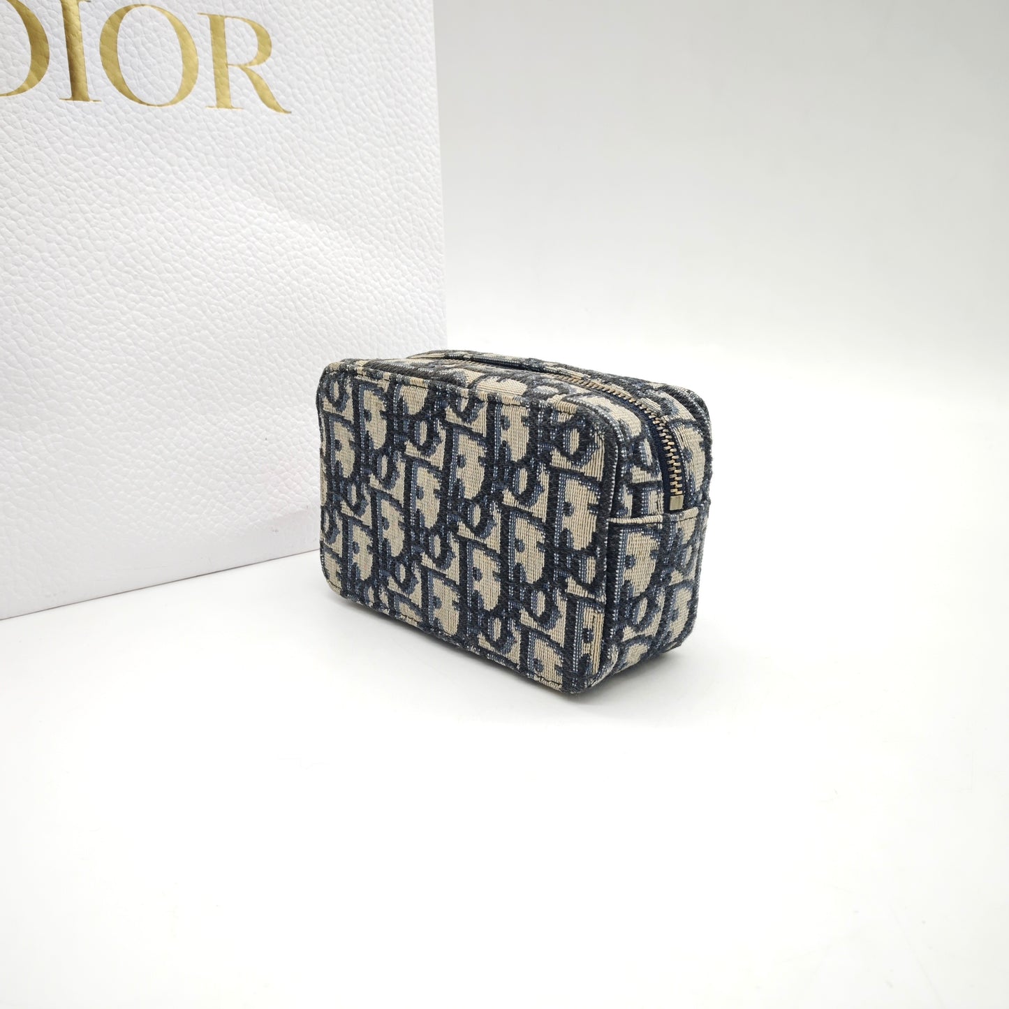 Dior - Oblique Canvas Belt Pouch - Cloth - Blue - (mini)