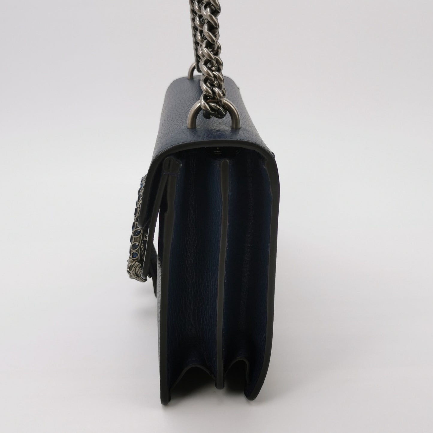 Gucci - Dionysus Shoulder Bag - Grained leather - Navy - (small)