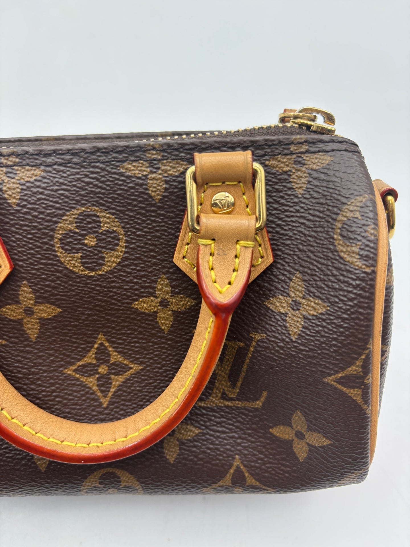 Louis Vuitton - Speedy Nano - Monogram coated canvas with natural cowhide leather trim - Brown - (mini)