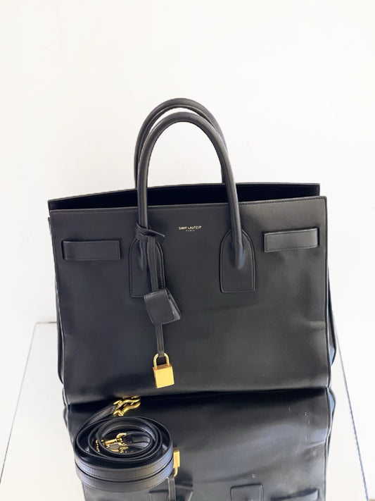 Saint Laurent - Sac de Jour - Smooth cowhide leather - Black - (Small)