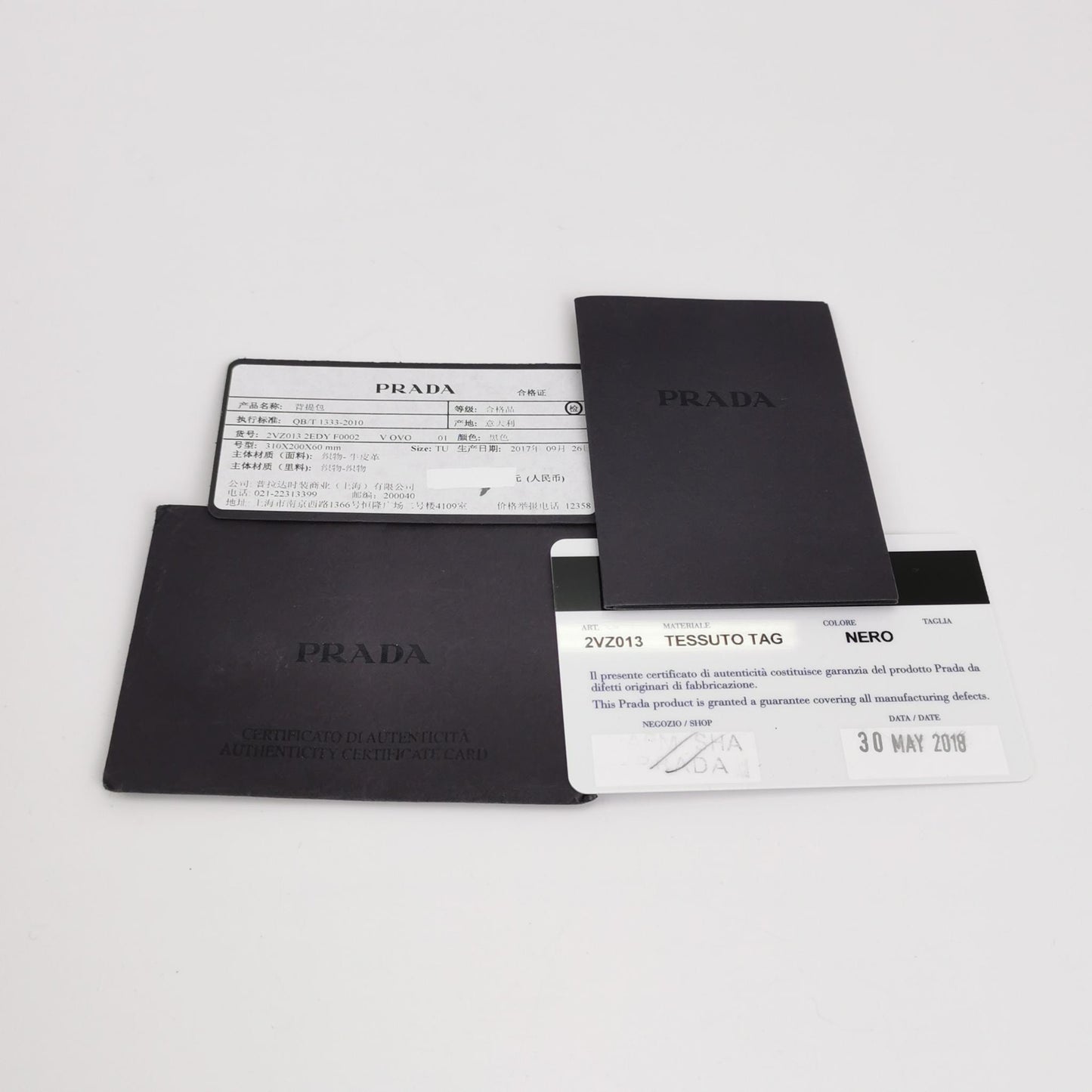 Prada - 2VZ013 Badge Style Chest/Crossbody Bag - Tessuto Nylon with Saffiano Leather Accents - Black - (medium)