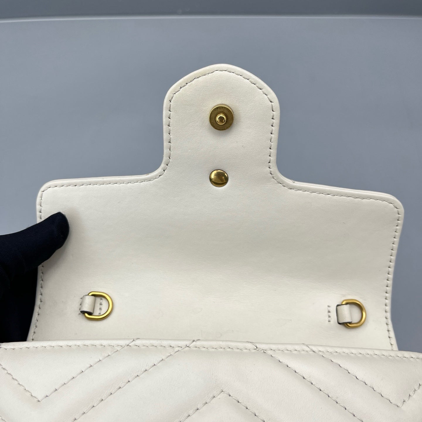 Gucci - Marmont Super Mini - Matelassé leather - White with Gold-Tone Hardware - (mini)
