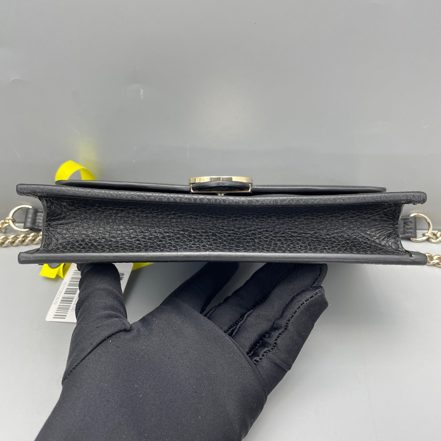 Gucci - Interlocking G Wallet on Chain - Grained leather - Black - (Mini)