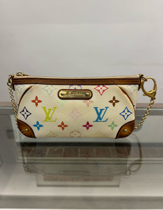 Louis Vuitton - Pochette Accessoires Monogram Multicolor - Monogram Multicolor coated canvas with Vachetta leather trim and Alcantara lining - White - (mini)