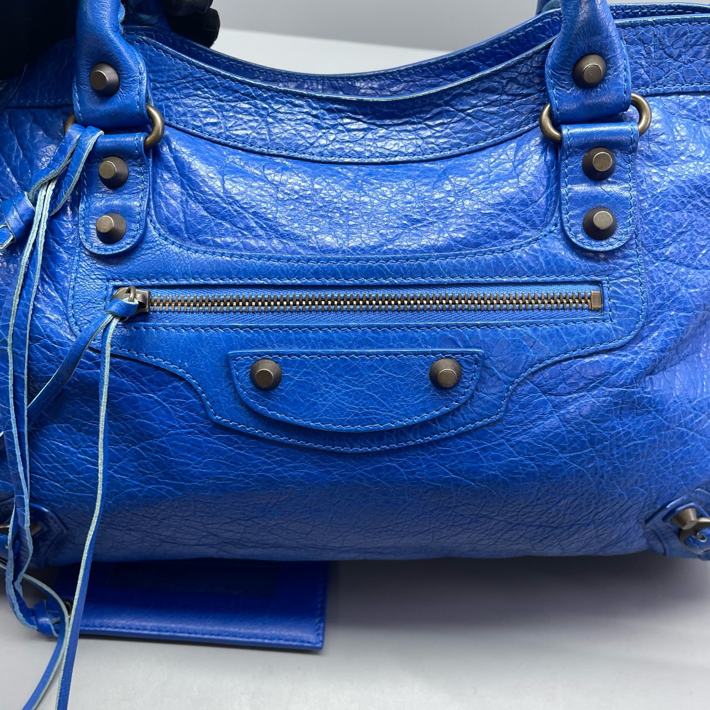 Balenciaga - City Bag - Lambskin leather - Blue - (medium)