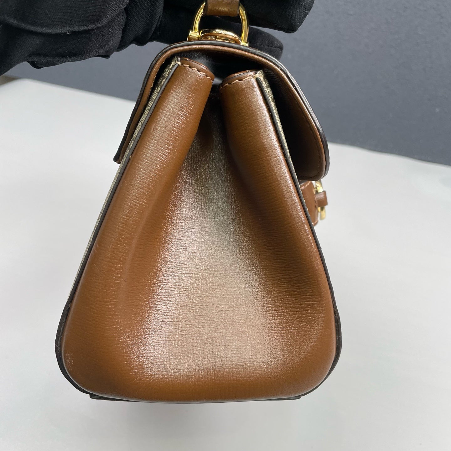 Gucci - Horsebit 1955 Messenger Bag - GG Supreme coated canvas with brown leather trim - Brown - (small)