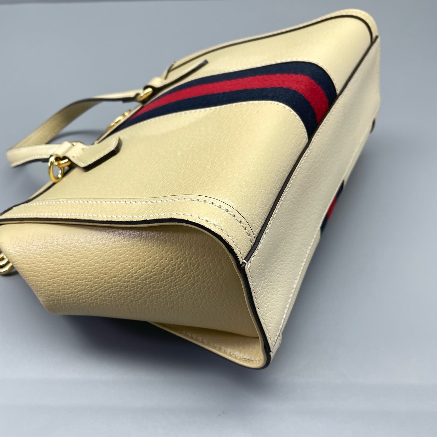 Gucci - Ophidia Small Top Handle Bag - Grained leather - Beige - (Small)