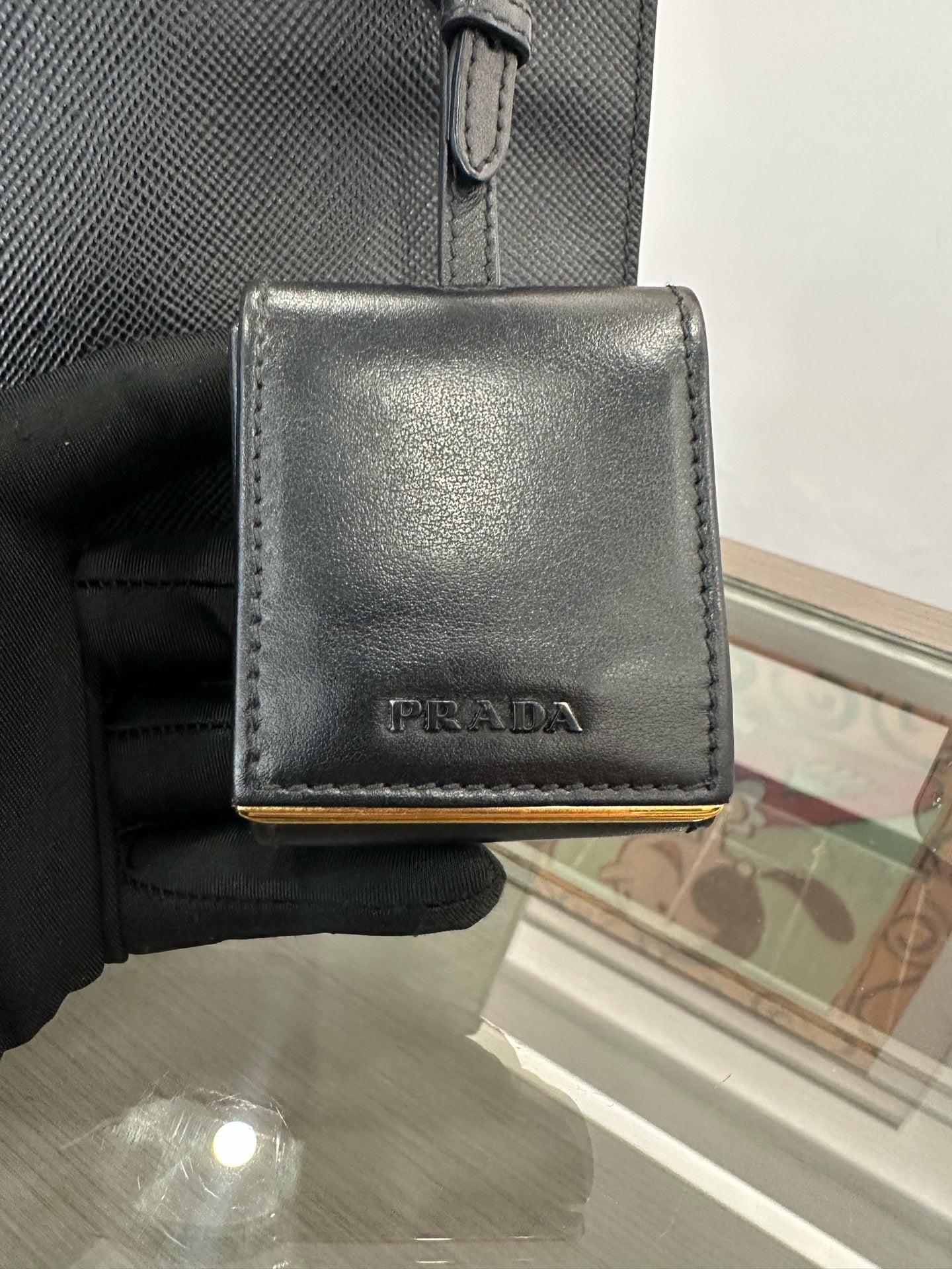 Prada - Monochrome Saffiano Leather Small Tote - Saffiano leather - Black - (small)