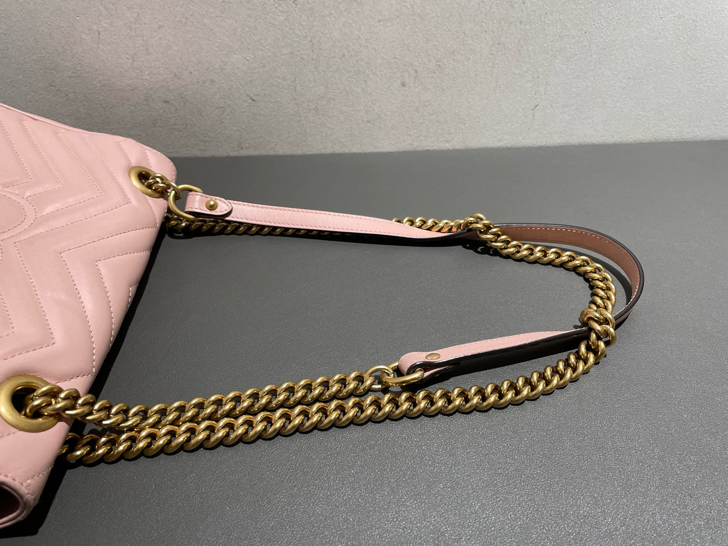 Gucci - GG Marmont Matelassé Small Shoulder Bag - Leather - Pink - (small)